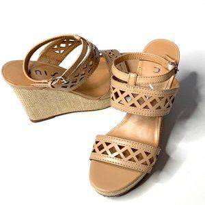 Unisa Wedge Sandal Tan Size 5.5